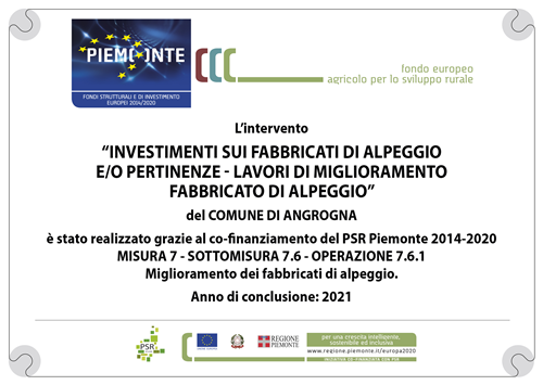 Piano di Sviluppo Rurale 2014-2020: operazione 7.6.1 "Miglioramento fabbricato di alpeggio comprensorio Sella - Sella Vecchia